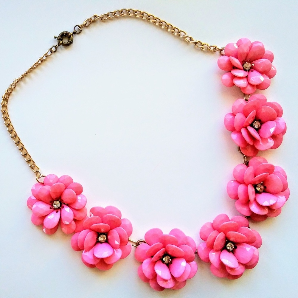 J.Crew Crystal Floral Burst Necklace
